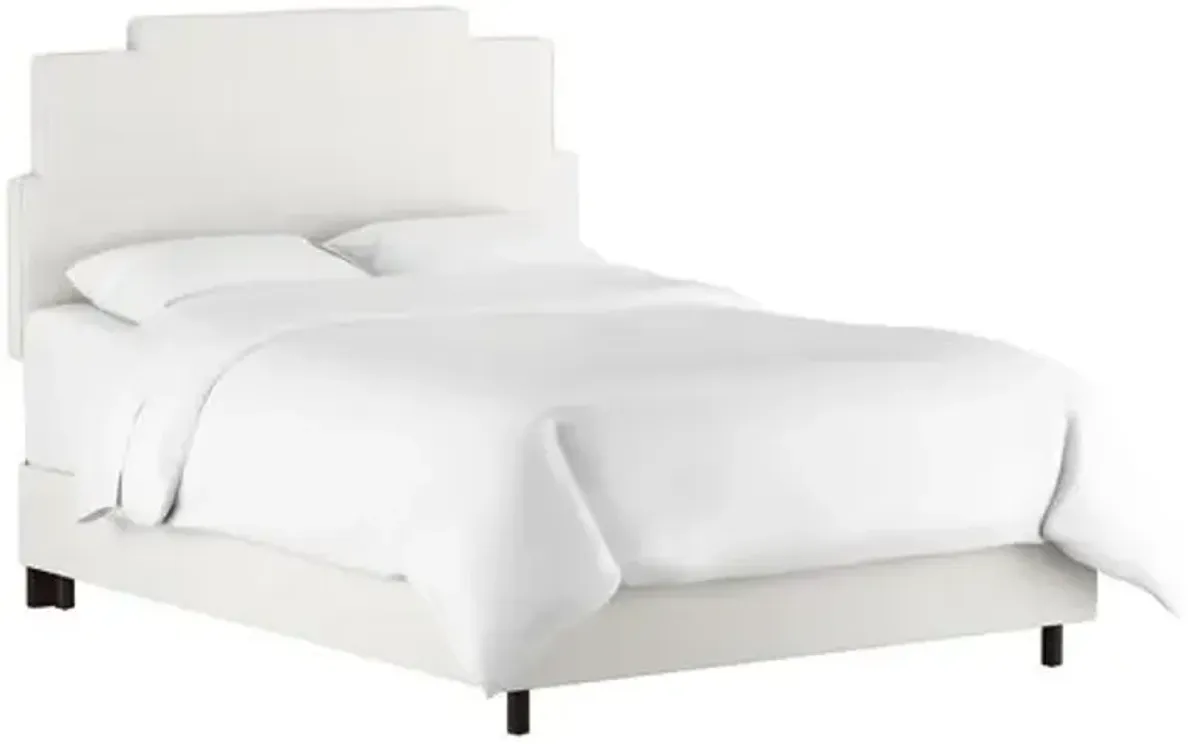 Paxton Linen Bed - White