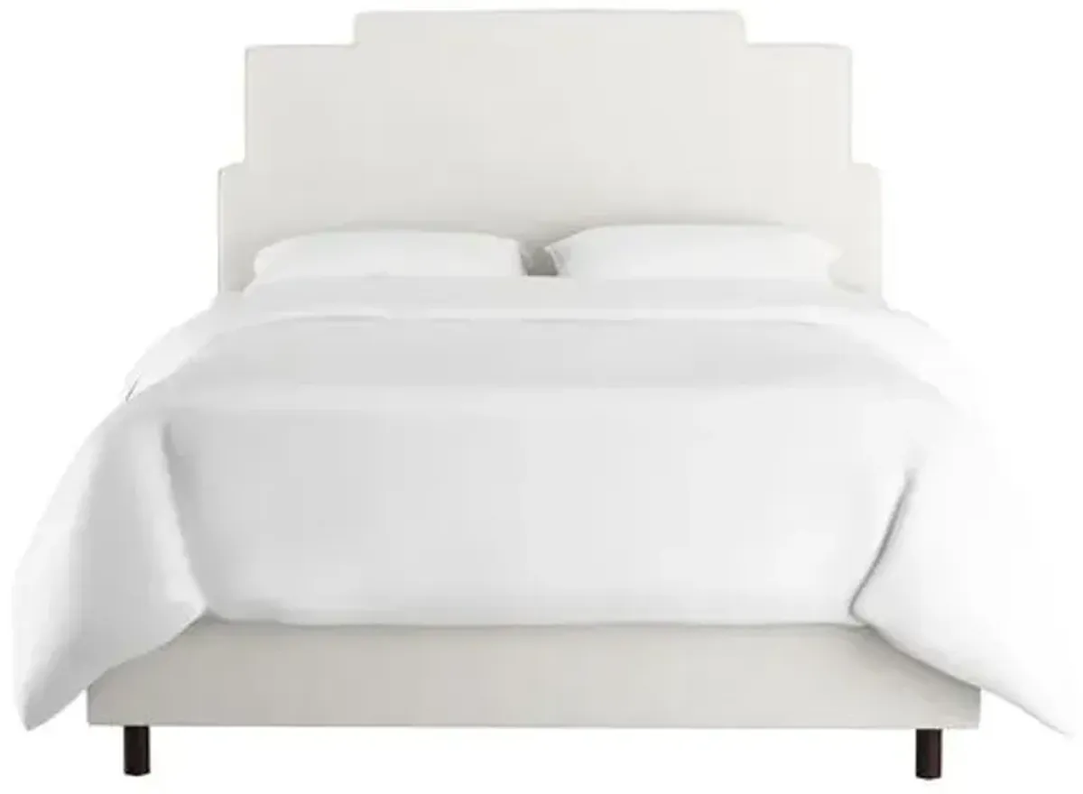 Paxton Linen Bed - White