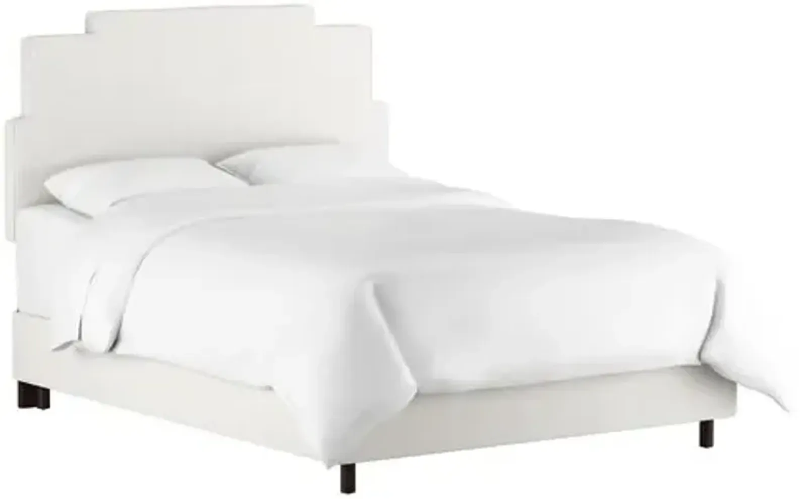 Paxton Linen Bed - White