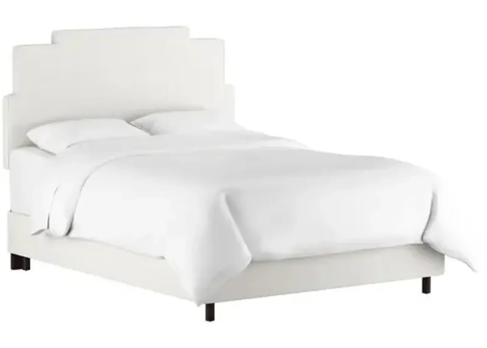 Paxton Linen Bed - White