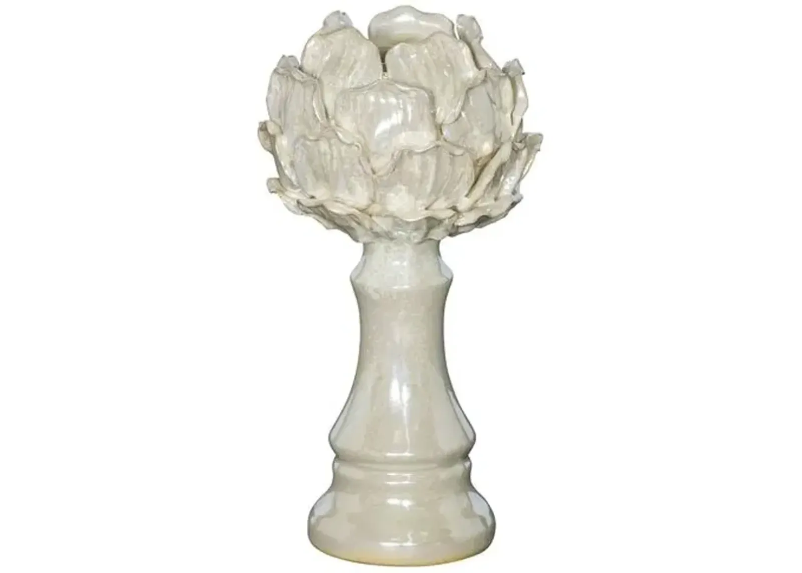 Artichoke Candleholder - Off-White - Bradburn Home - Ivory