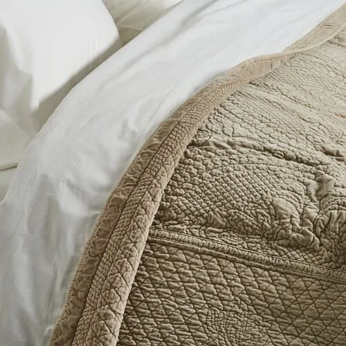 Marseille Coverlet - Taupe - Pom Pom at Home - Beige