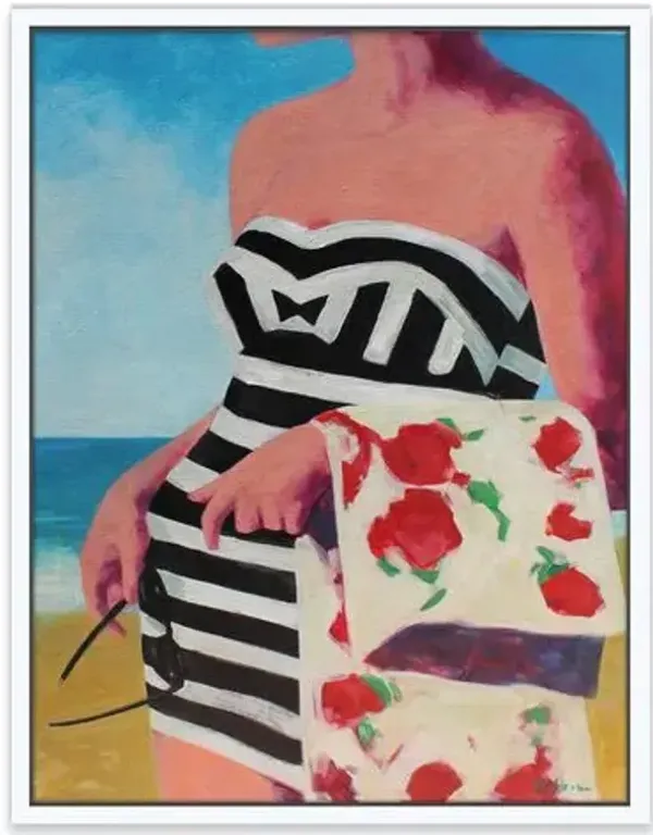 Painting - T.S. Harris - Bathing Suit Painting - Pink