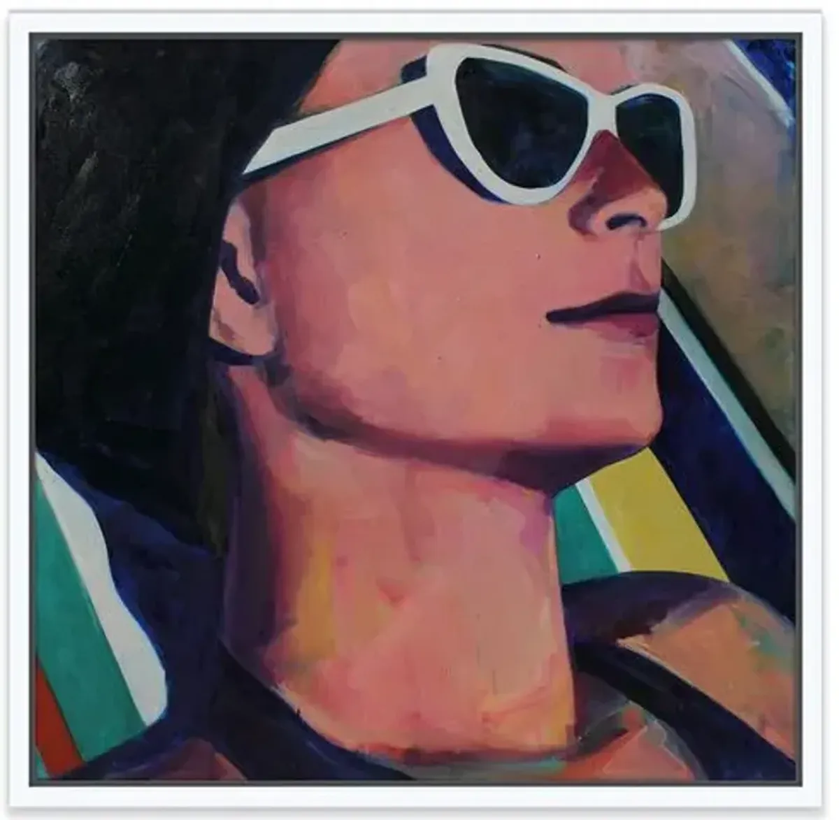 T.S. Harris - Dark Sunglasses Painting - Pink