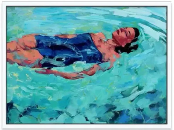 Painting - T.S. Harris - Floating Painting - Blue