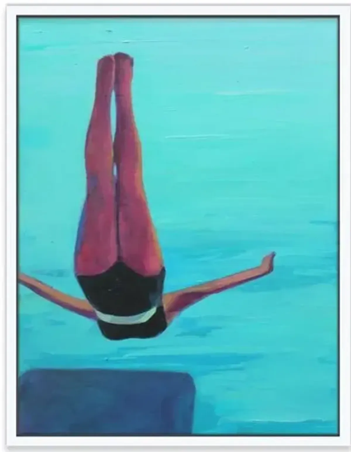 Painting - T.S. Harris - Swan Dive - Blue