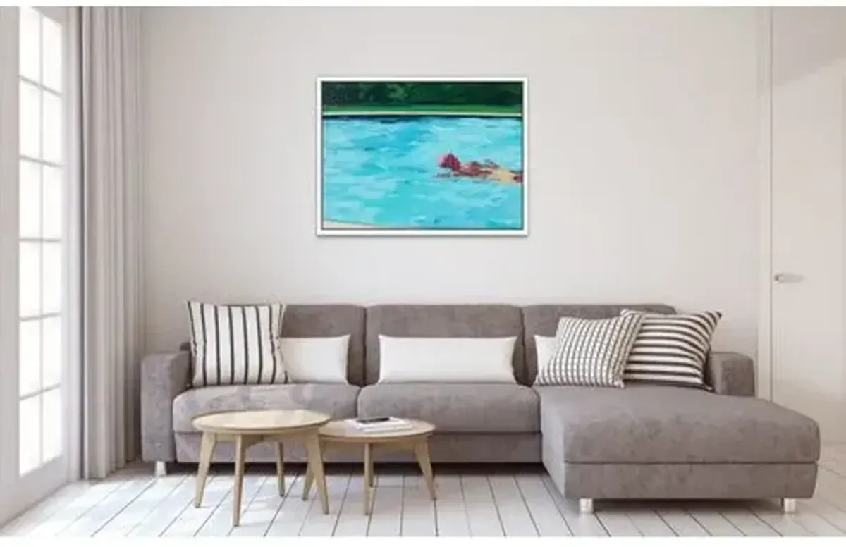 Painting - T.S. Harris - Swimming Laps - Blue