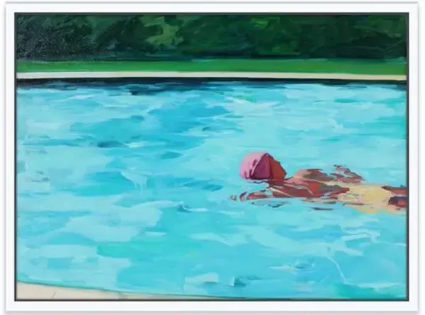 Painting - T.S. Harris - Swimming Laps Painting - Blue