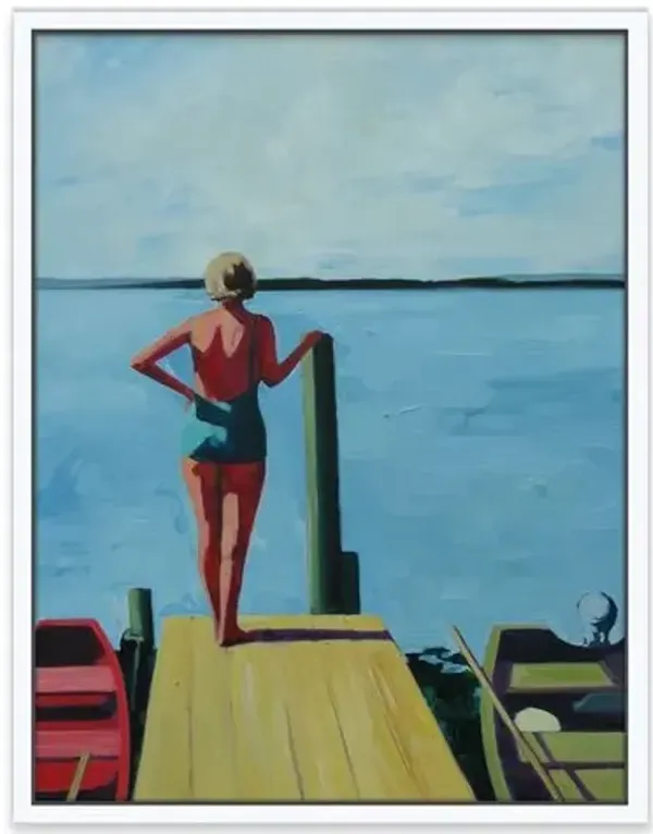 Painting - T.S. Harris - The Lake Painting - Blue