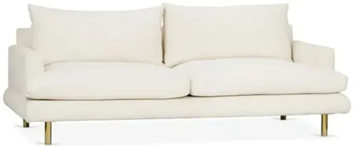 Somerset Performance Sofa - Ivory Crypton - Kim Salmela - Handcrafted