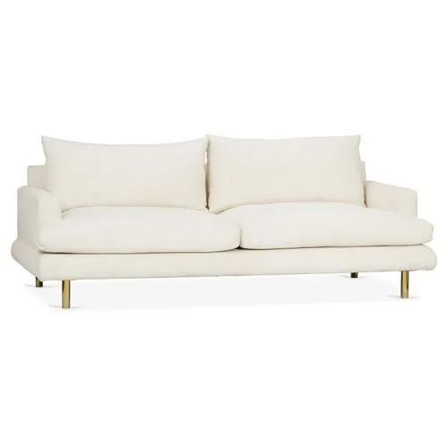 Somerset Performance Sofa - Ivory Crypton - Kim Salmela - Handcrafted