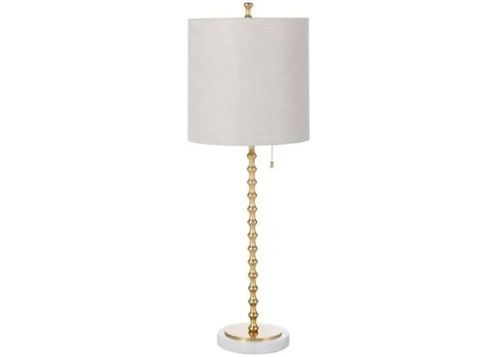 Addie Table Lamp - Gold Leaf/White - Gabby