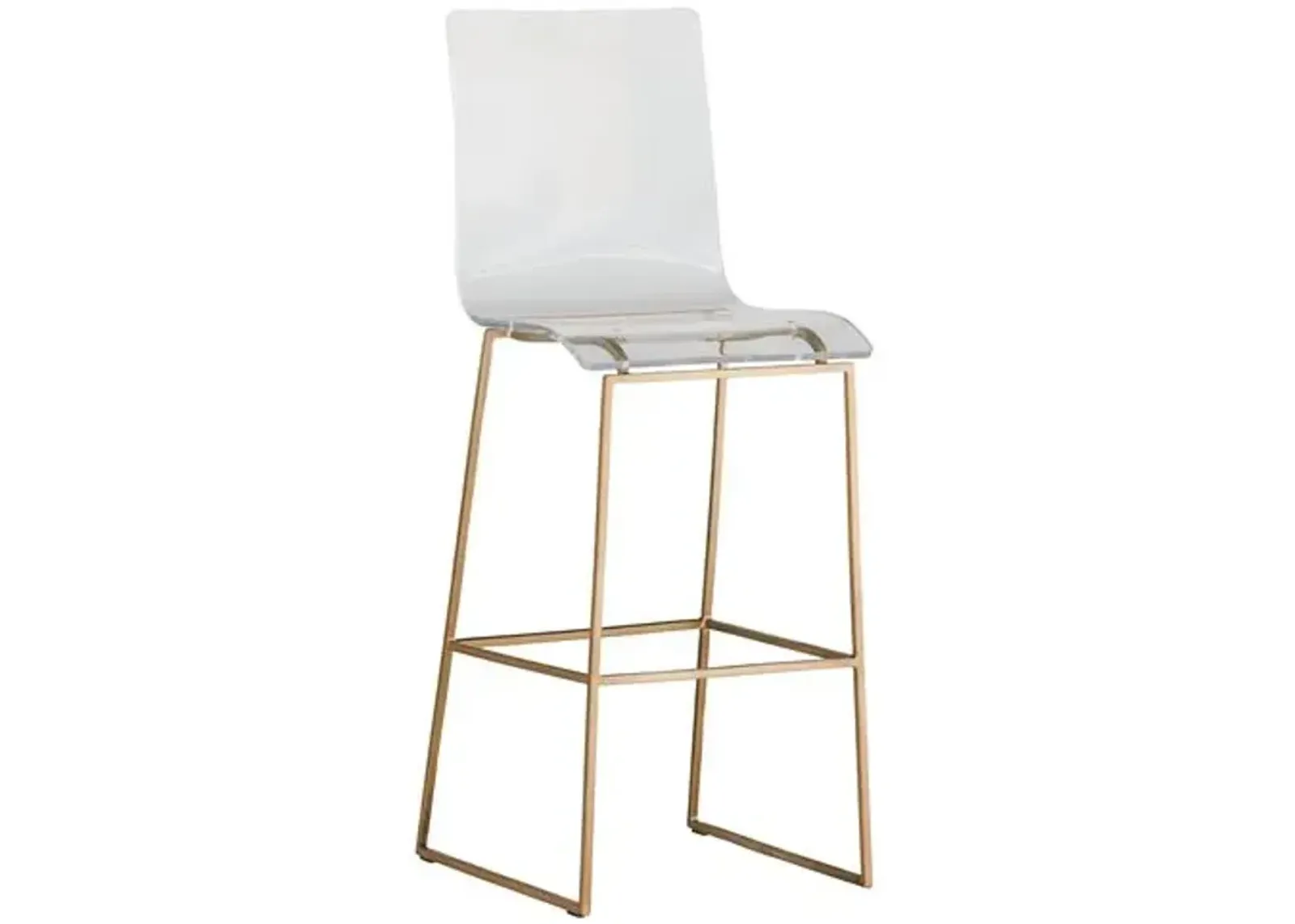 King Acrylic Barstool - Gold - Gabby