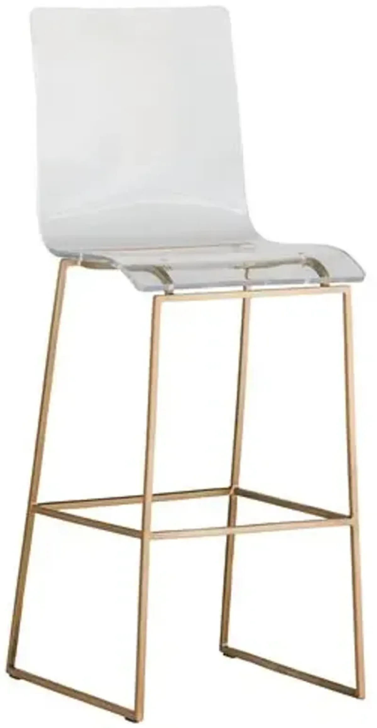 King Acrylic Barstool - Gold - Gabby