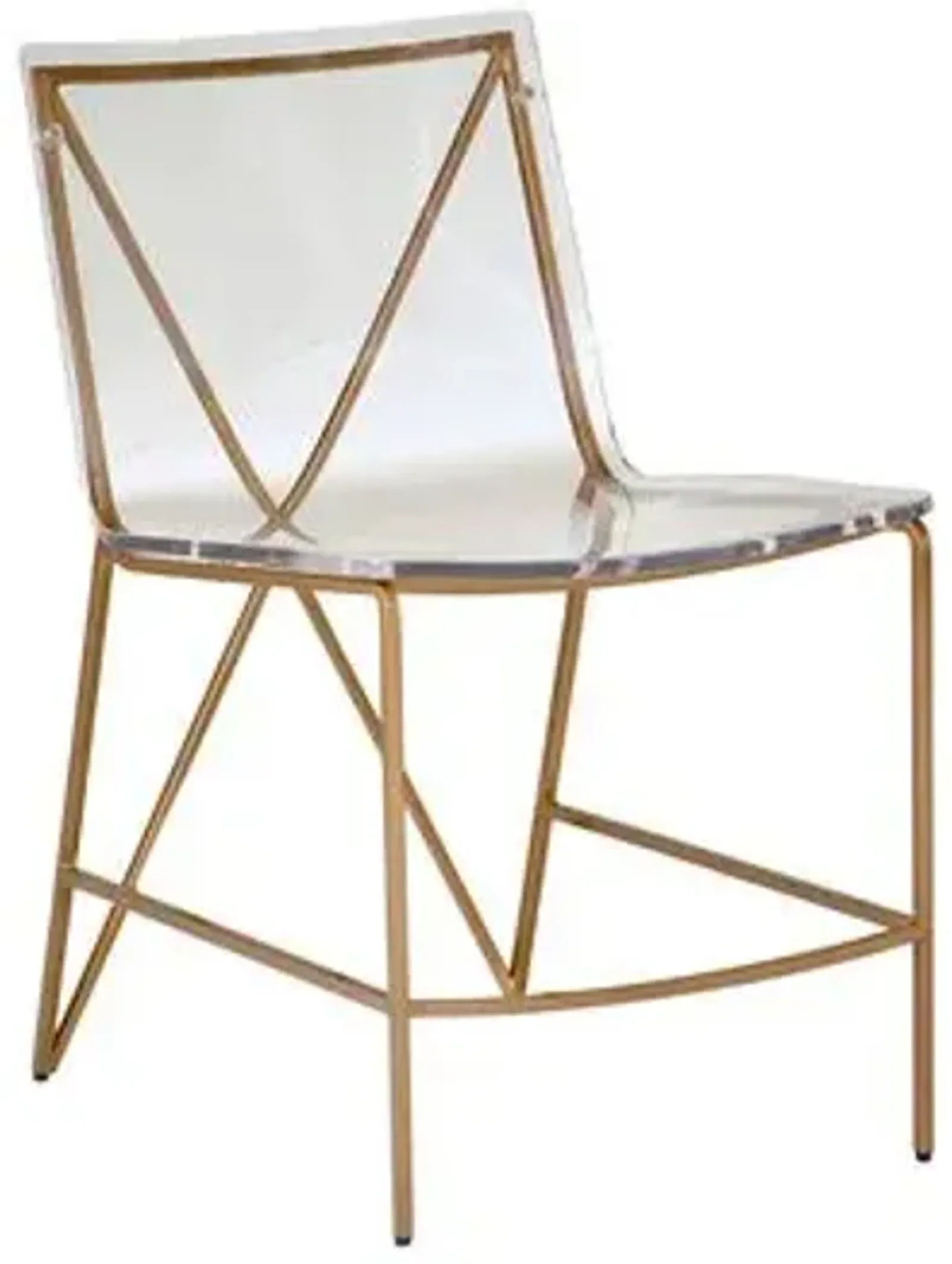 Johnson Acrylic Side Chair - Gold - Gabby