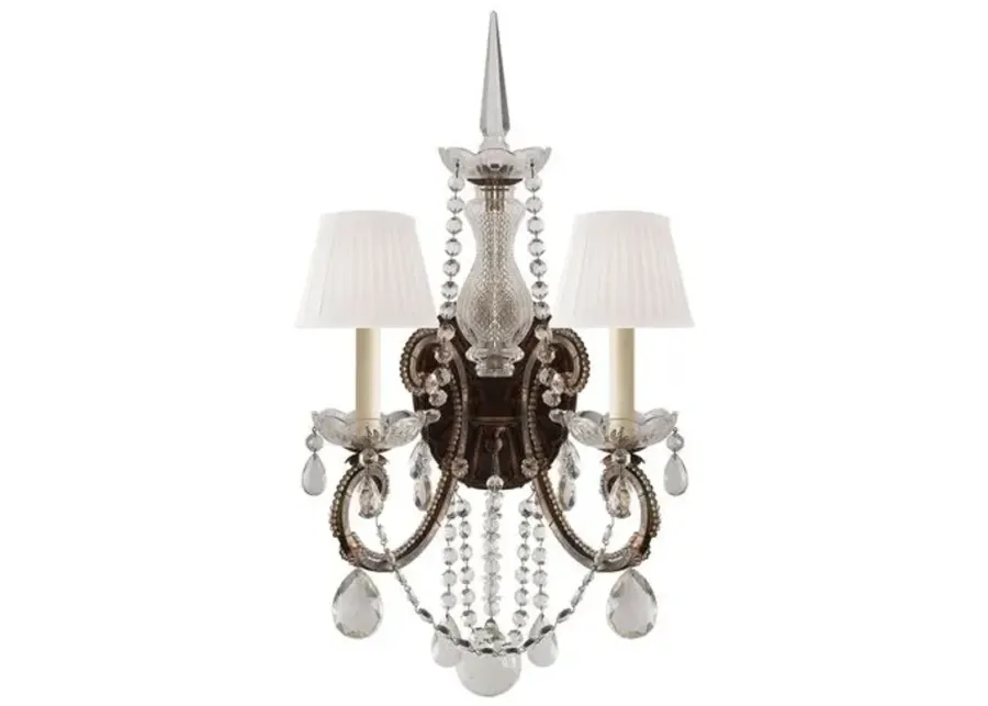 Ralph Lauren Home - Visual Comfort - Adrianna Crystal Double 2-Light Sconce - Gold