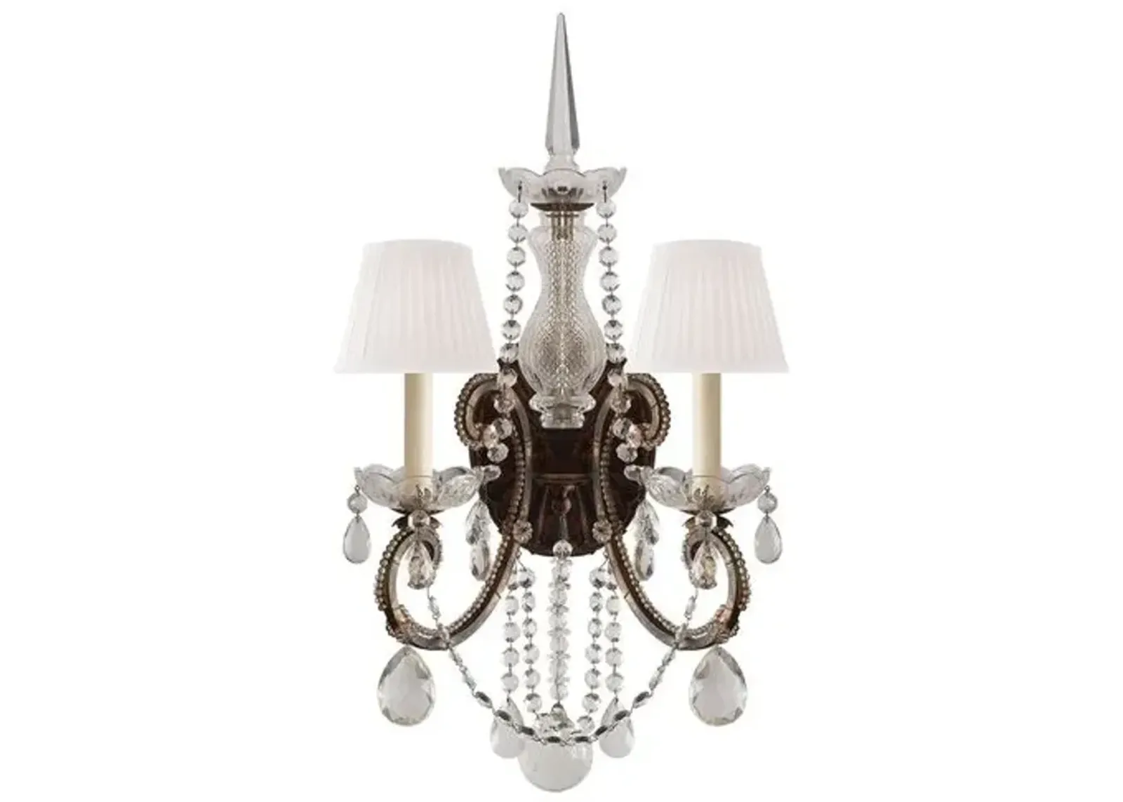 Ralph Lauren Home - Visual Comfort - Adrianna Crystal Double 2-Light Sconce - Gold