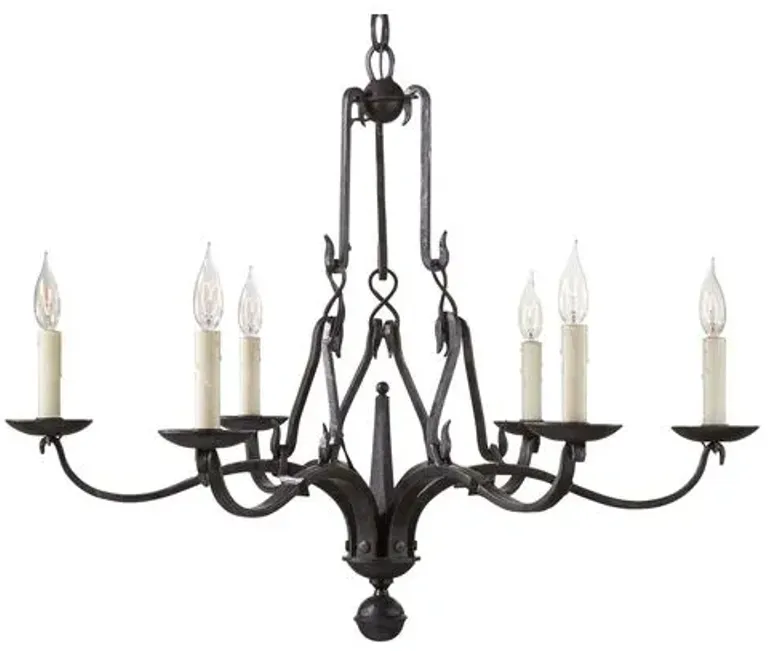 Ralph Lauren Home - Visual Comfort - Allegra Small Chandelier - Iron - Black