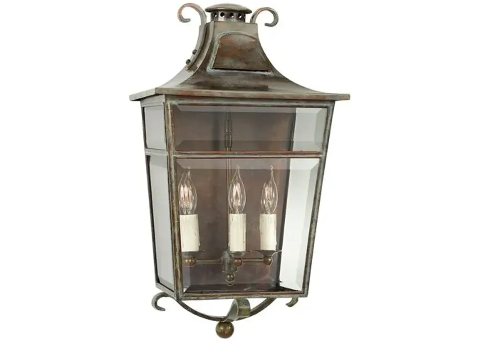 Ralph Lauren Home - Visual Comfort - Carrington Medium 3-Light Outdoor Sconce - Brown