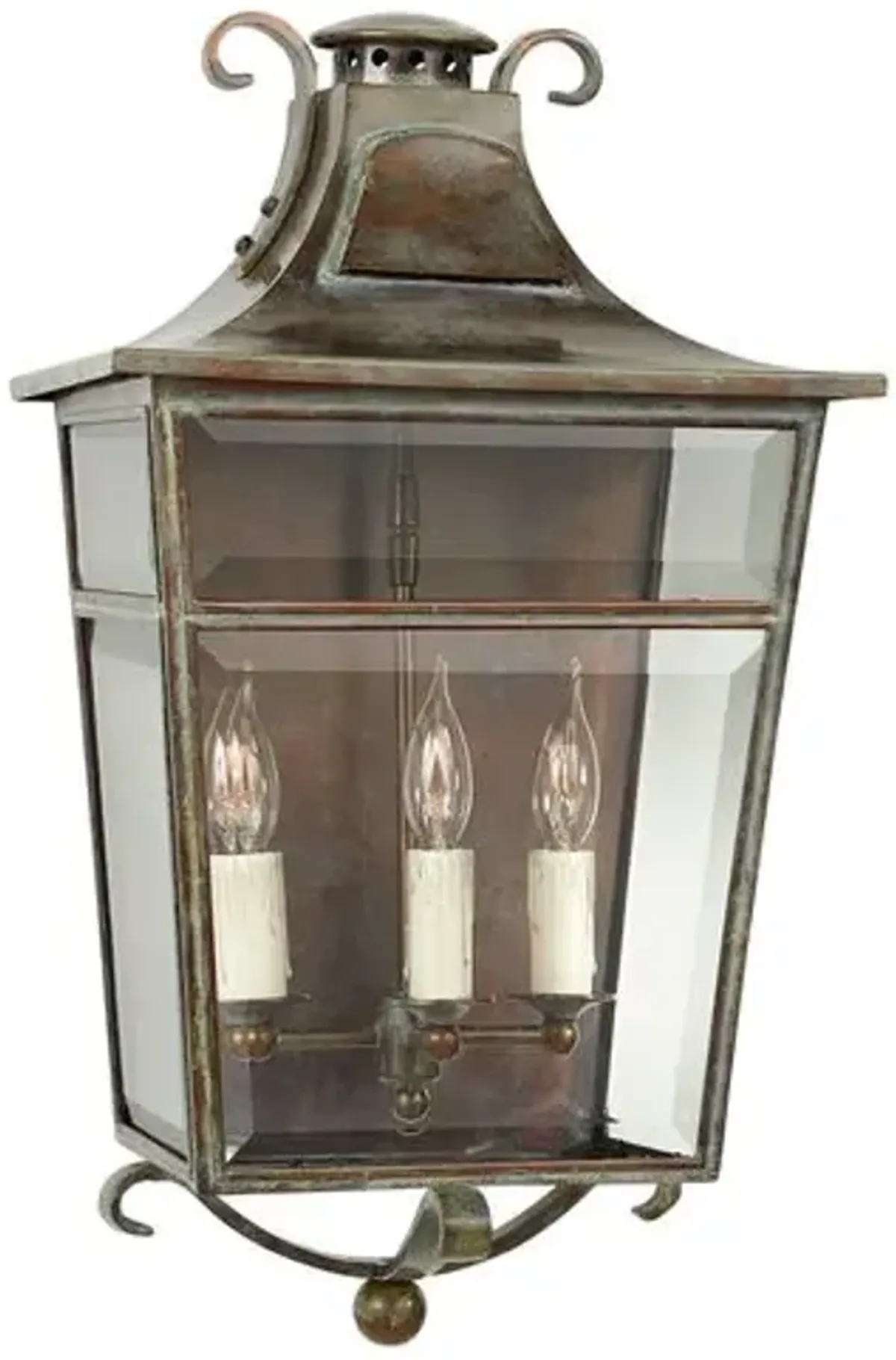 Ralph Lauren Home - Visual Comfort - Carrington Medium 3-Light Outdoor Sconce - Brown