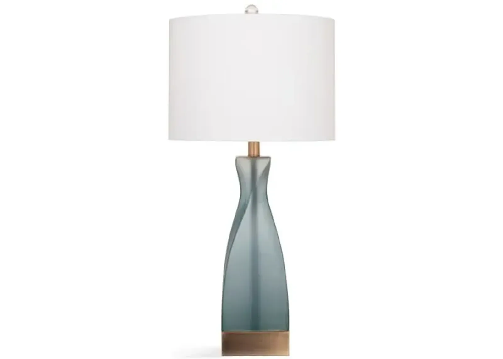 Piazza Table Lamp - Frosted Blue/Brass