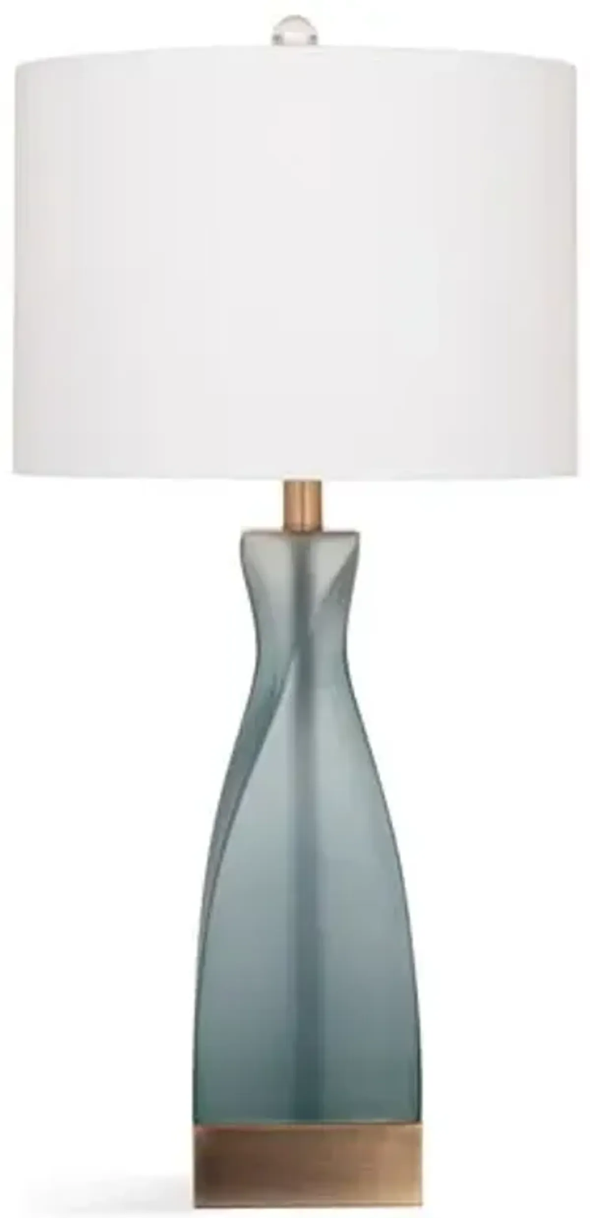 Piazza Table Lamp - Frosted Blue/Brass