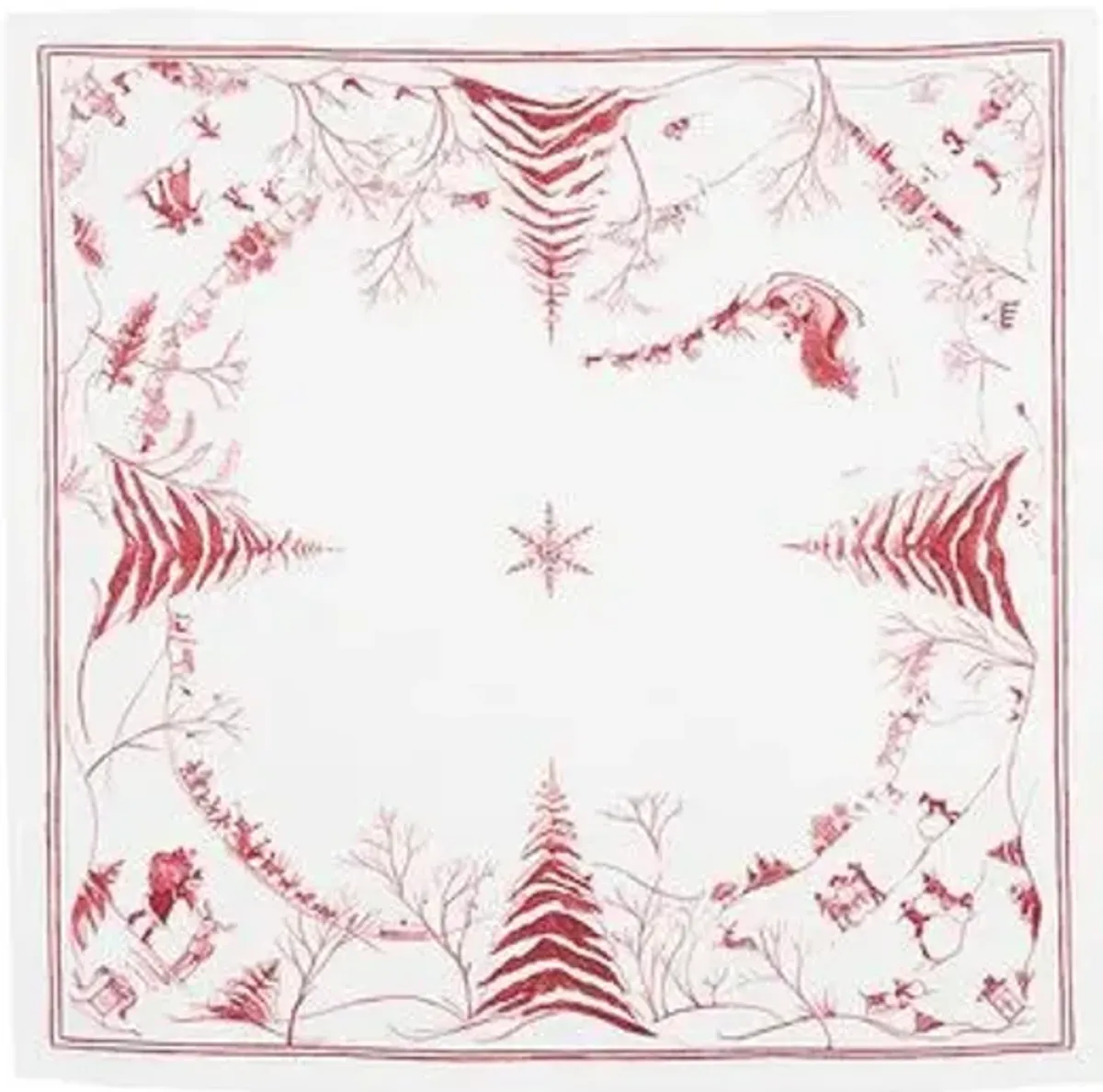 Country Estate Frolic Dinner Napkin - White/Red - Juliska