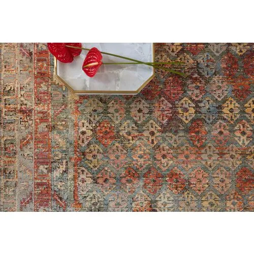 Sagamore Rug - Slate/Berry - Red - Red