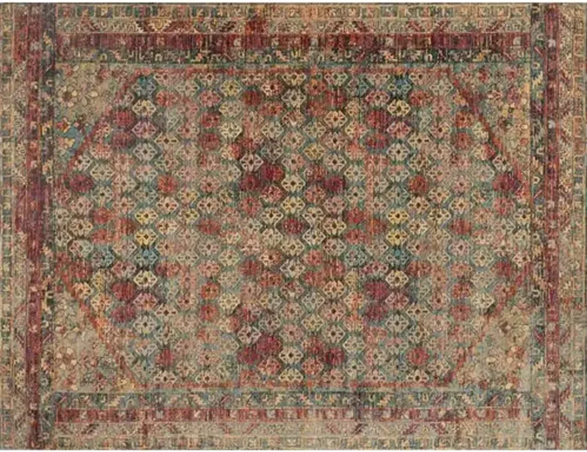 Sagamore Rug - Slate/Berry - Red - Red