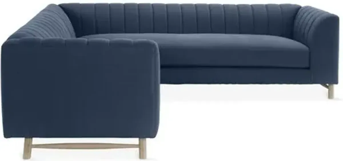 Alden Linen Sectional - Blue