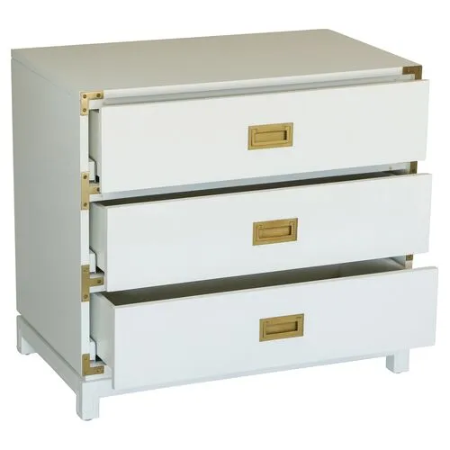 Carlyle Campaign Dresser - White - Ave Home