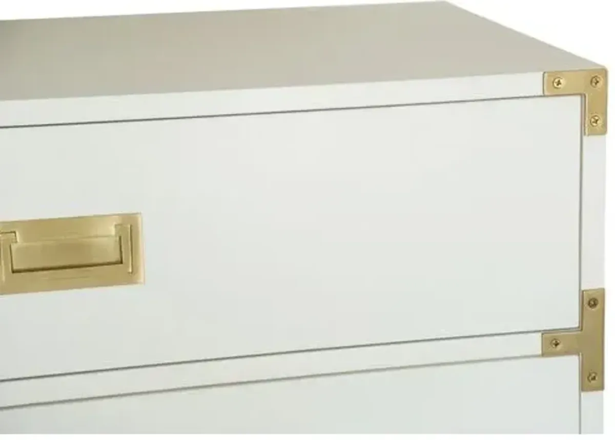 Carlyle Campaign Dresser - White - Ave Home