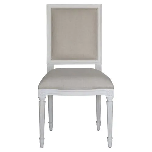 Regent Side Chair - Oatmeal Linen - Ave Home - Ivory