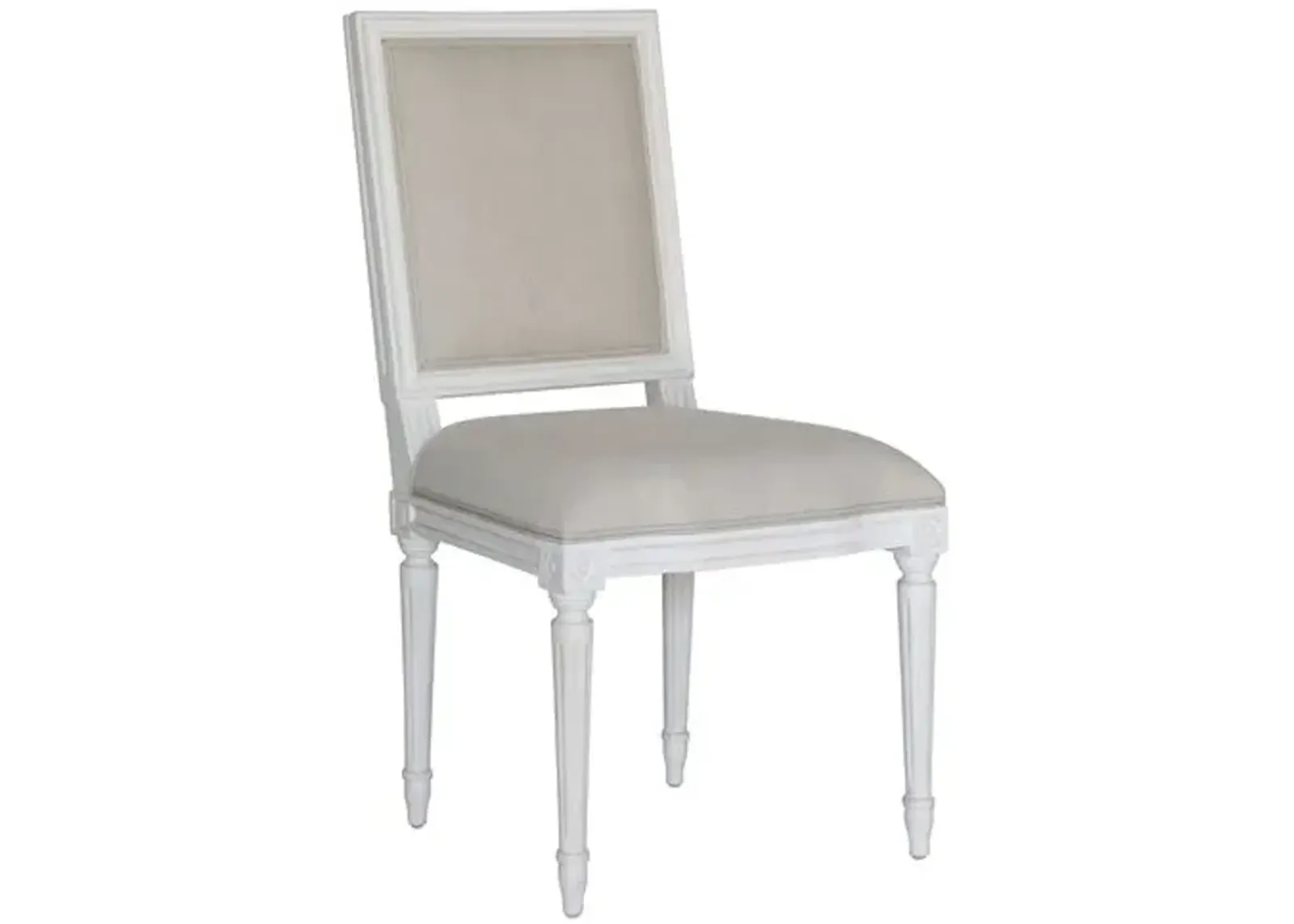 Regent Side Chair - Oatmeal Linen - Ave Home - Ivory