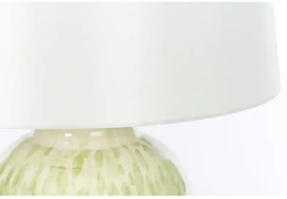 Veranda Wide Table Lamp - Soft Green/Gold - Bradburn Home