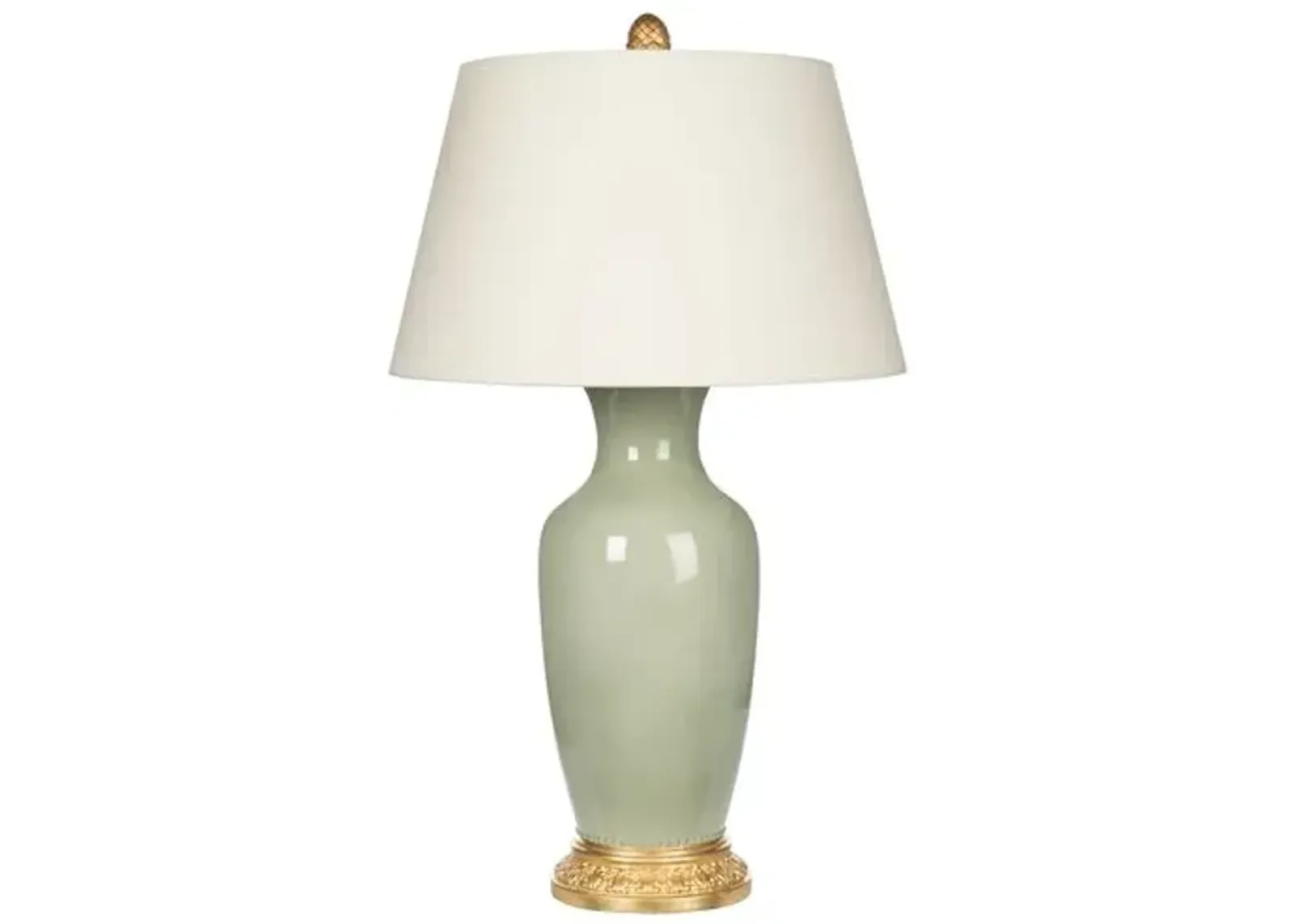 Aventine Table Lamp - Celadon/Gold - Bradburn Home