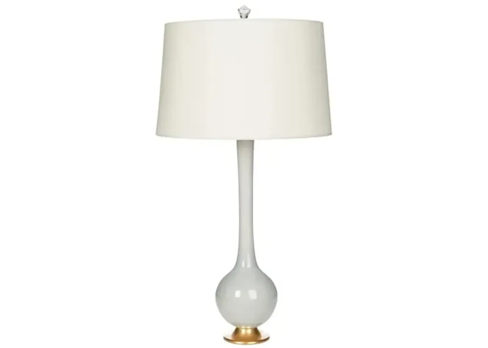 Lily Table Lamp - Pale Gray/Gold - Bradburn Home