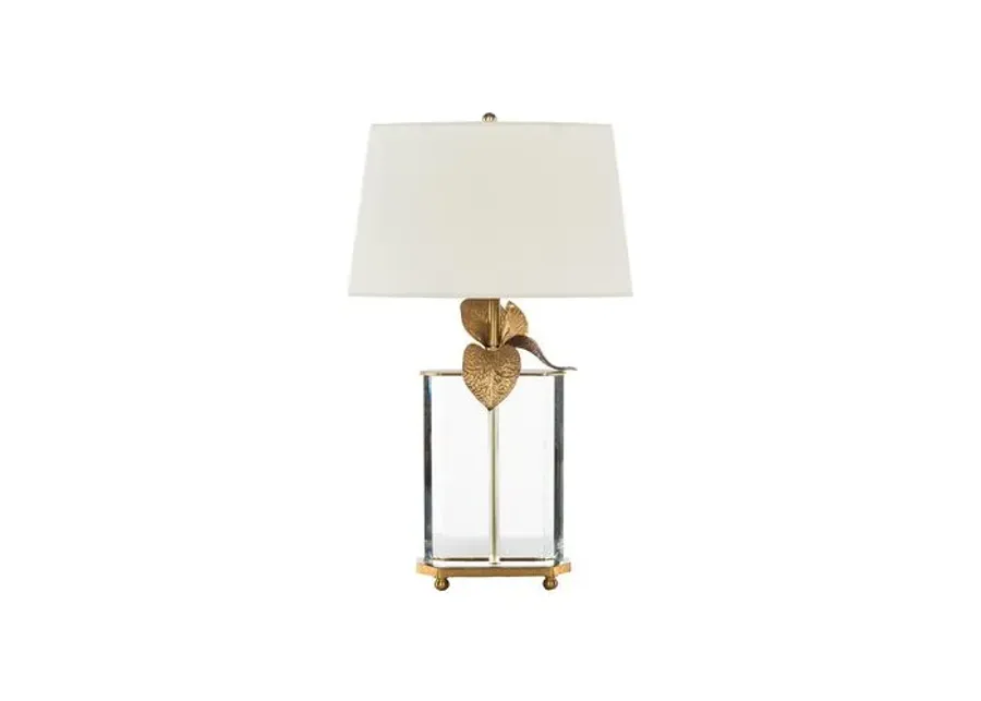 Cymbidium Table Lamp - Crystal/Brass - Bradburn Home