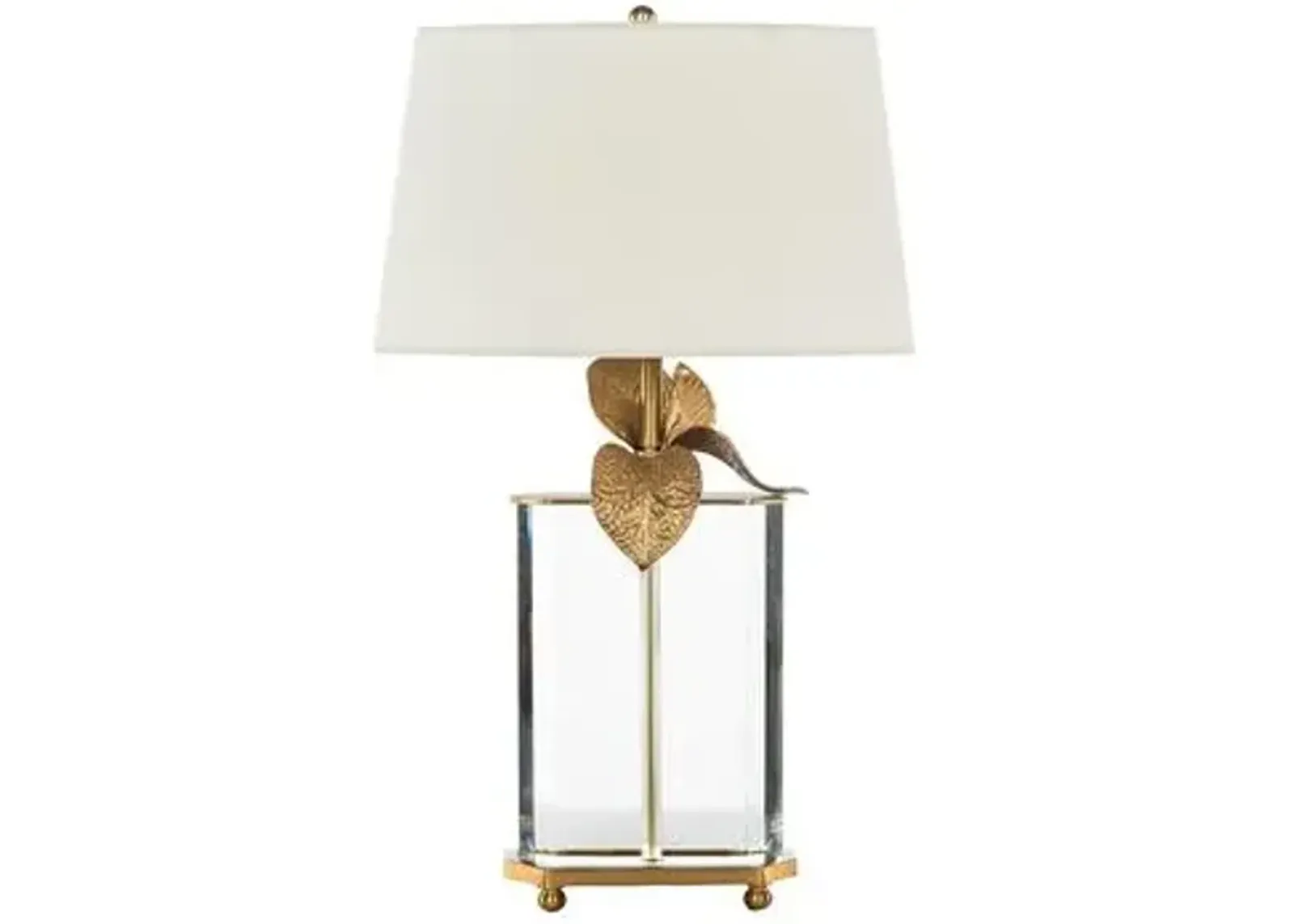 Cymbidium Table Lamp - Crystal/Brass - Bradburn Home