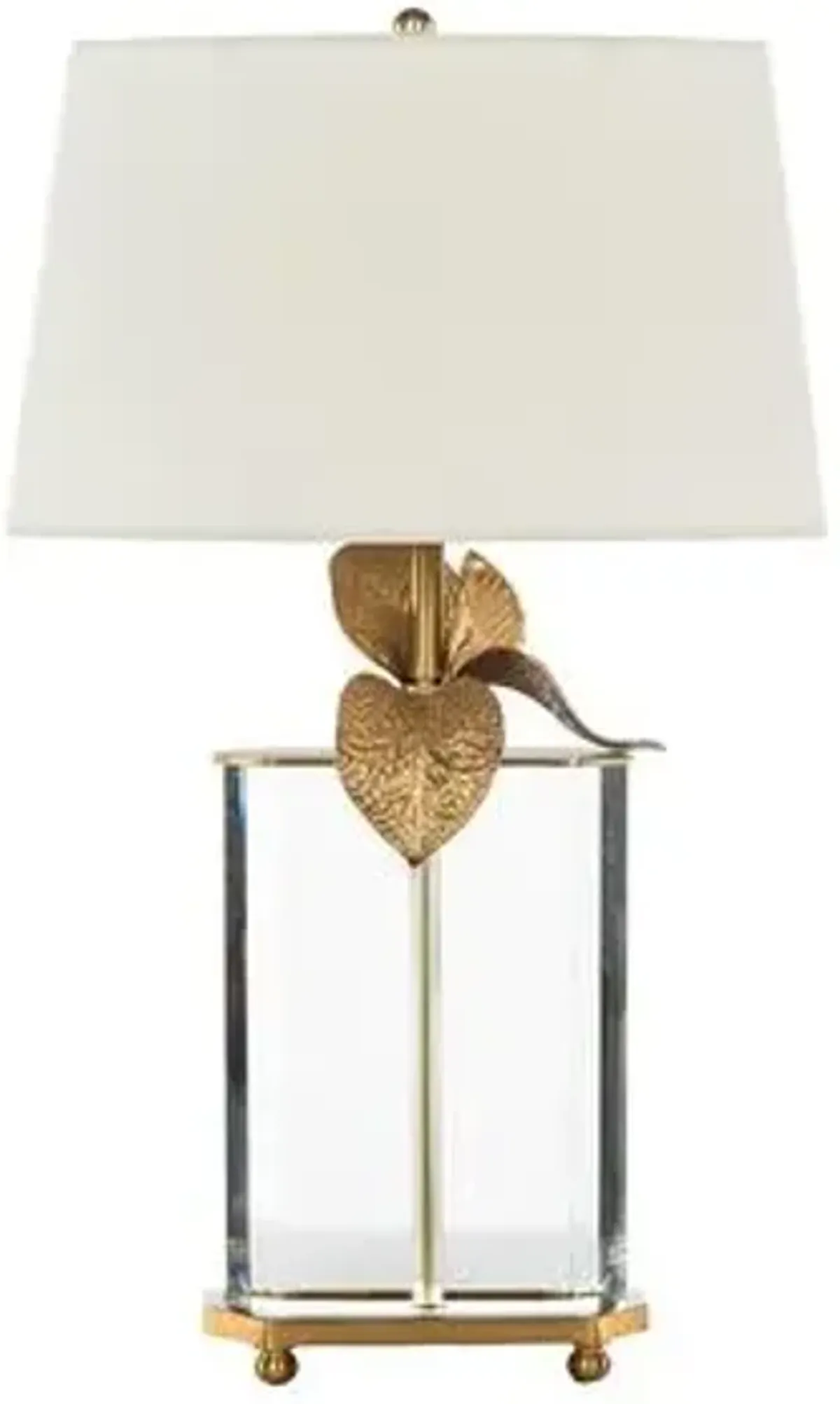 Cymbidium Table Lamp - Crystal/Brass - Bradburn Home