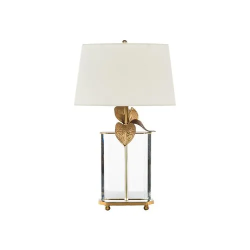 Cymbidium Table Lamp - Crystal/Brass - Bradburn Home