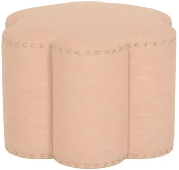 Kate Scallop Velvet Ottoman - Kim Salmela - Pink