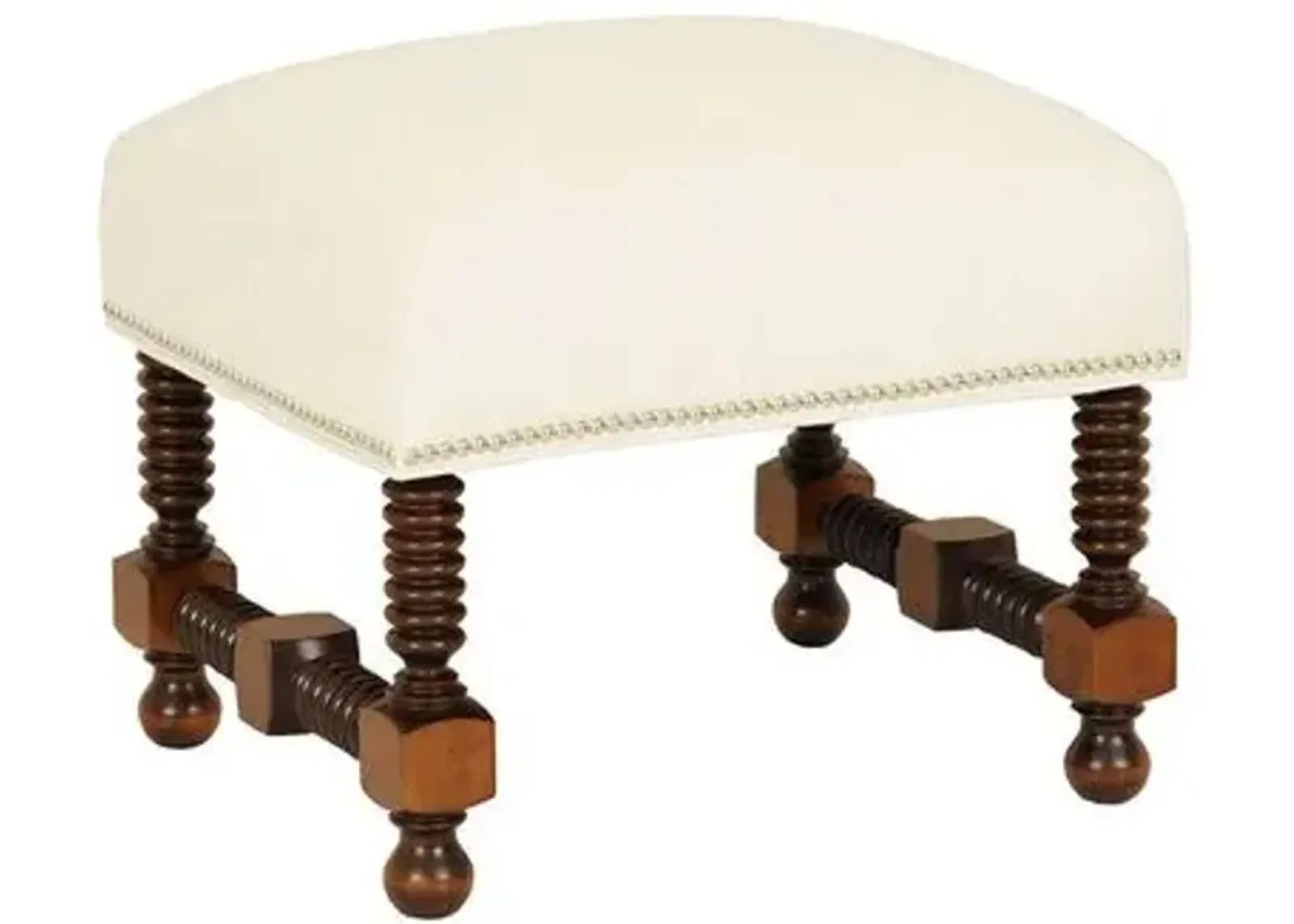 Essex Performance Spindle Ottoman - Crypton - Kim Salmela - Ivory