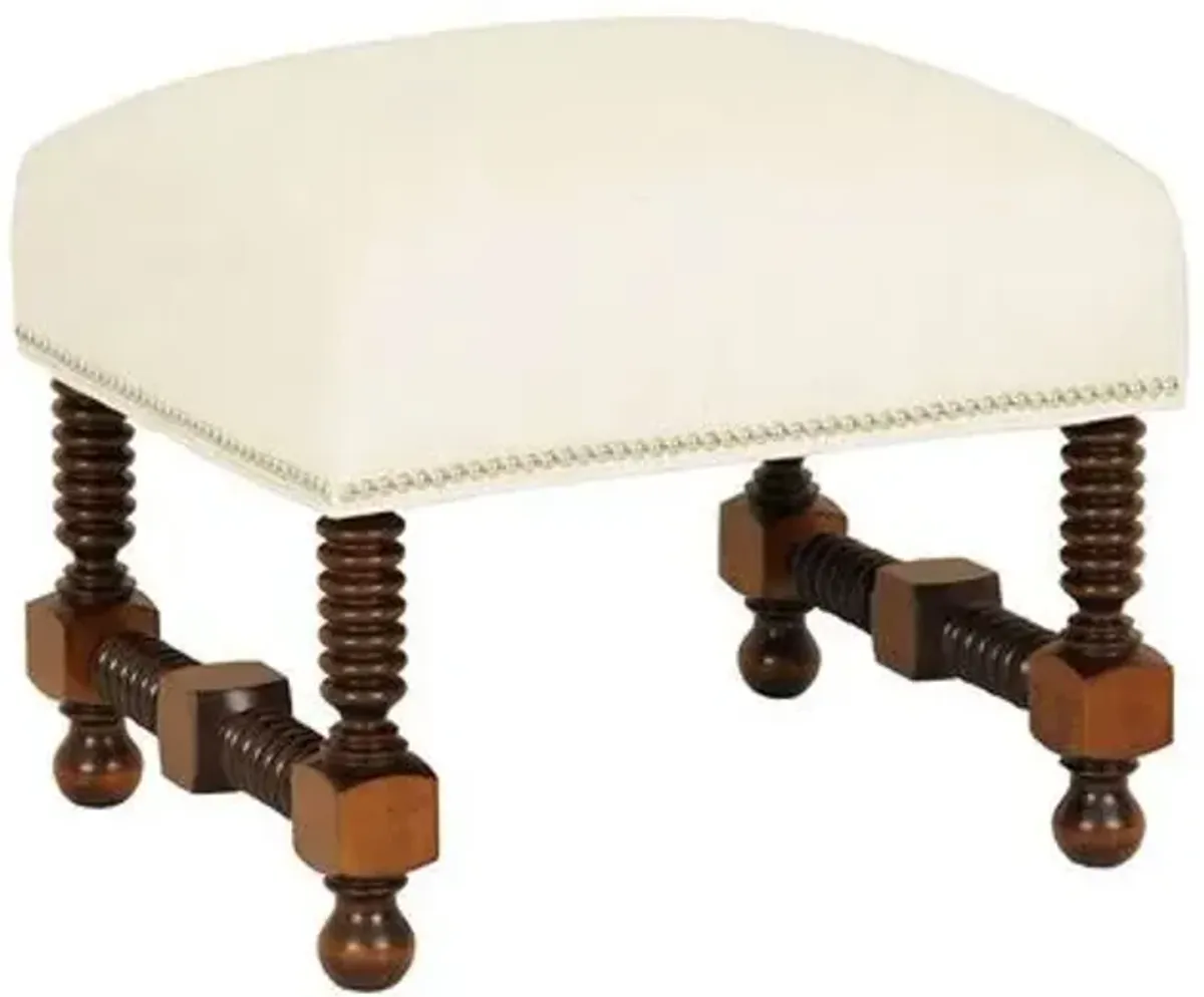 Essex Performance Spindle Ottoman - Crypton - Kim Salmela - Ivory