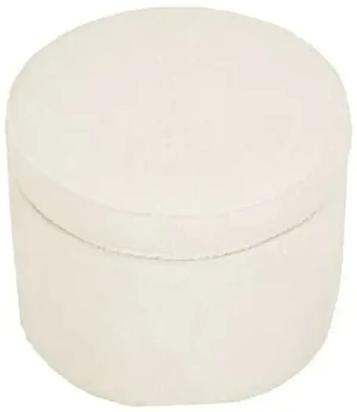 Dillon Storage Ottoman - Cream Sherpa - Kim Salmela - Beige