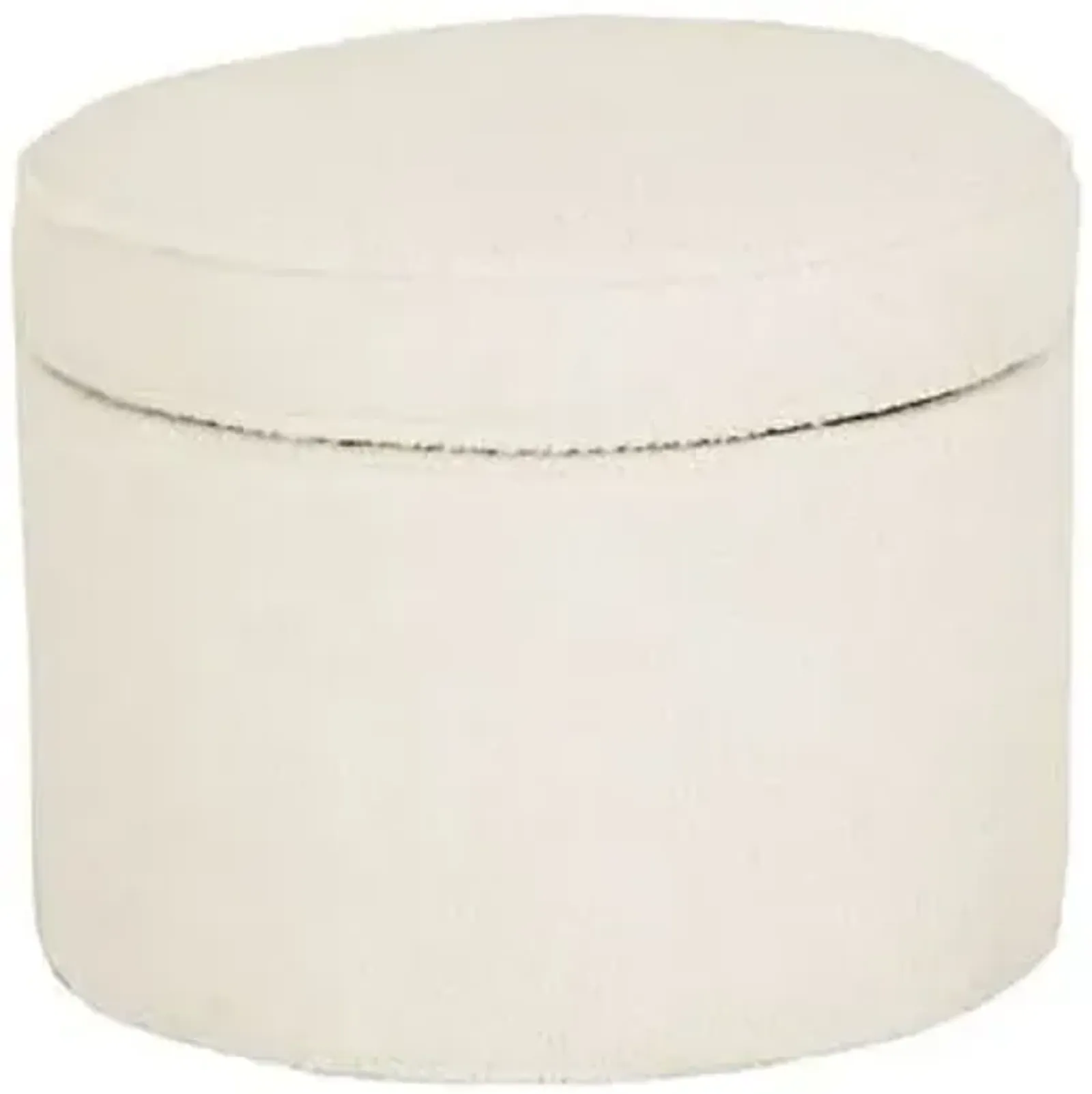 Dillon Storage Ottoman - Cream Sherpa - Kim Salmela - Beige