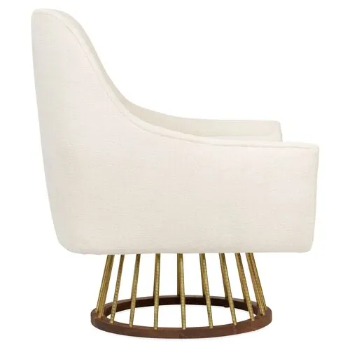 Larson Performance Accent Chair - Ivory Crypton - Kim Salmela, Comfortable, Durable