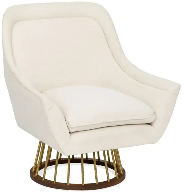 Larson Performance Accent Chair, Ivory Crypton