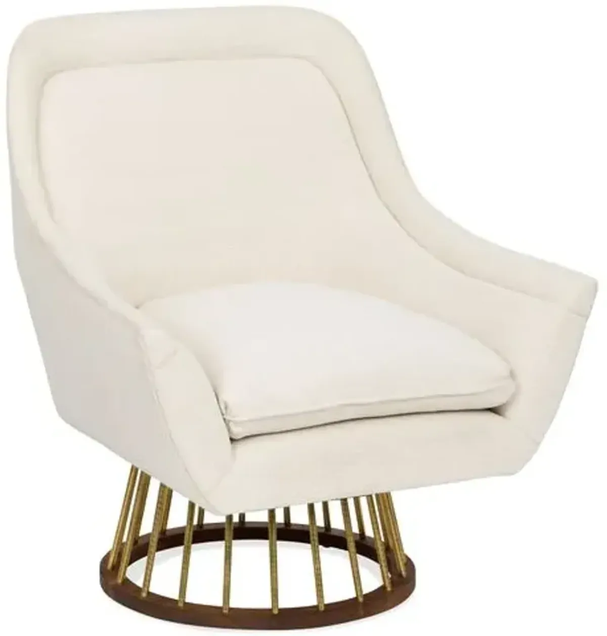 Larson Performance Accent Chair - Ivory Crypton - Kim Salmela, Comfortable, Durable