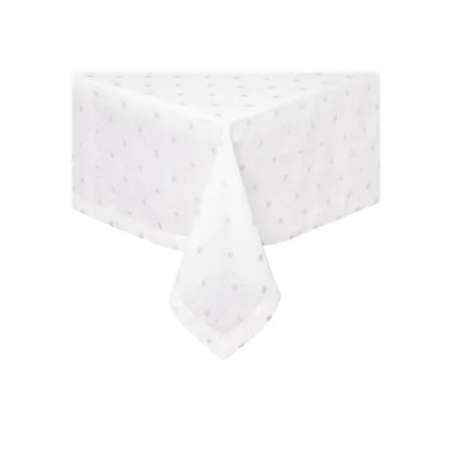 Vogue Tablecloth - White/Silver By Mode Living